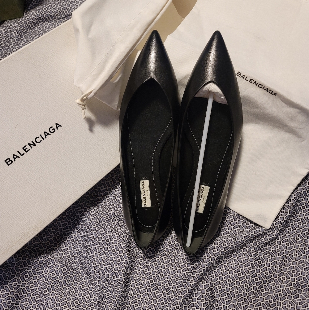 Balenciaga black flats